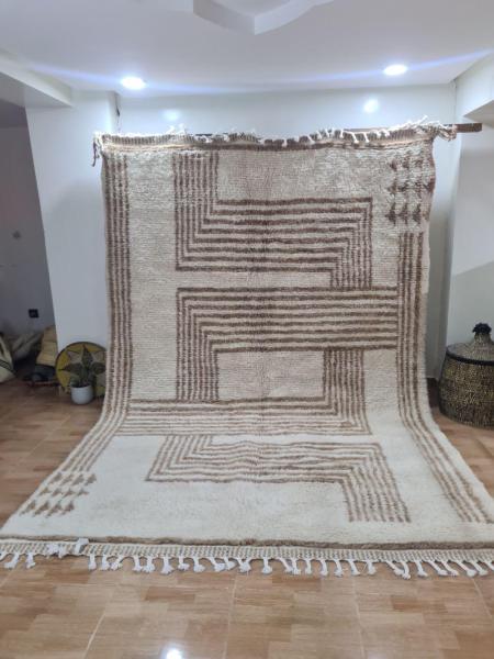 White Hatif Marokkaans handgemaakt tapijt